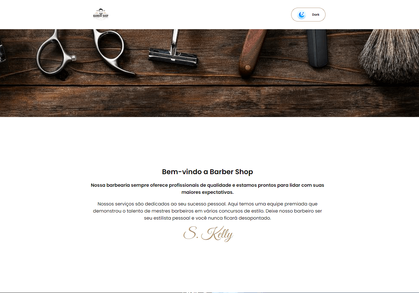Landpage da Barbearia
